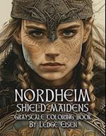 Nordheim Shield Maidens Grayscale Coloring Book
