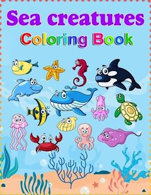 Sea Creatures Coloring Book, kids, gift for him, gift for her, toddlers, birthday, Christmas