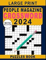 Large Print People Magazine Crossword Puzzles Book 2024