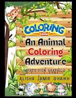 An Animal Coloring Adventure: Roar, Chill & Color: An Animal Coloring Extravaganza for Kids Highlights variety of Cartoon Animals and action 