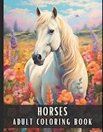 Adult Coloring Book Horses