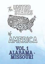 States Coloring Pages Alabama - Missouri