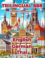 Trilingual 888 English German Thai Illustrated Vocabulary Book