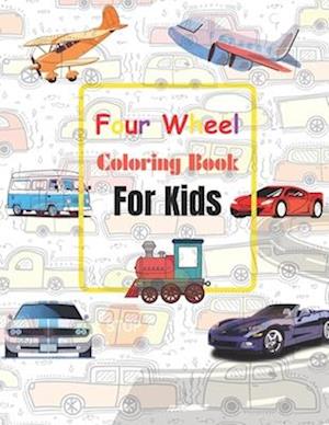 Four Wheel Coloring Book for Kids