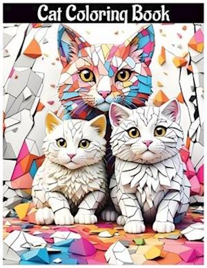 Cats Coloring Book for Teens, Adults, Cute Cats Coloring Pages