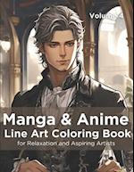 Manga & Anime Line Art Coloring Book, Volume 4