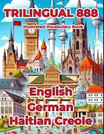 Trilingual 888 English German Haitian Creole Illustrated Vocabulary Book