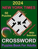 2024 New York Times Crossword Puzzles Book For Adults