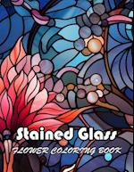 Stained Glass Flower Coloring Book