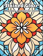 Stained Glass Flower Coloring Book