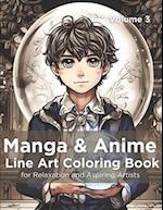 Manga & Anime Line Art Coloring Book, Volume 3