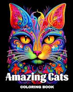 Amazing Cats Coloring Book