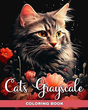 Cats Grayscale Coloring Book