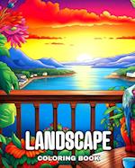 Landscape Coloring Book: Landscape Coloring Pages with Nature, Castles, Countryside, Oceanside & More 