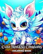 Cute Fantasy Creatures Coloring Book: Cute Mythical Creatures Coloring Sheets for Adults and Teens 