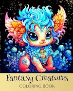 Fantasy Creatures Coloring Book: Fantasy Coloring Pages with Cute Mystical and Mythical Creatures 