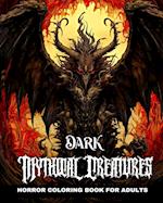 Dark Mythical Creatures Horror Coloring Book for Adults: Mythical Creatures of Darkness Horror Coloring Pages 