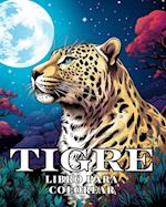 Tigre Libro de Colorear para Familias de Gatos