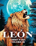 León Libro para Colorear para Familias de Gatos