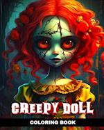 Creepy Doll Coloring Book: Horror Baby Dolls Coloring Pages 