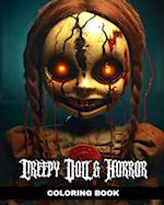 Creepy Doll and Horror Coloring Book: Creepy Baby Dolls Coloring Pages for Adults with Horror Designs to Color 