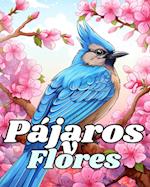 Libro para Colorear de Pájaros y Flores