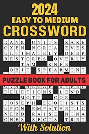 2024 Easy To Medium Crossword Puzzle Book For Adults With Solution