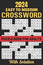 2024 Easy To Medium Crossword Puzzle Book For Adults With Solution