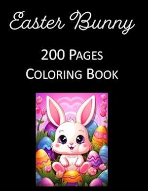 Easter Bunny Coloring Book for Adults & Kids