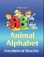 Animal Alphabet Coloring and Tracing Book for Children PBnJ Adventures Learning ABCs