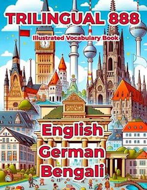 Trilingual 888 English German Bengali Illustrated Vocabulary Book