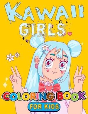 Kawaii Girls Coloring Book For Kids