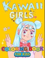 Kawaii Girls Coloring Book For Kids