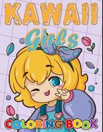 Kawaii Girls Coloring Book