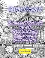 Serene Escapes! Immerse Yourself in 40 Breathtaking Landscapes for Coloring