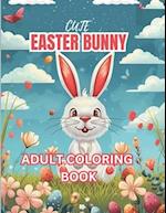 Cute Easter Bunny Adult Coloring Book