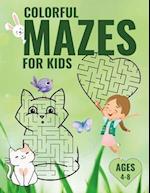 Colorful Mazes For Kids: Fun Activity Book With a Girly Spring Vibe for Ages 4-8 