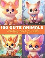 100 Cute Animal Coloring Book for kids