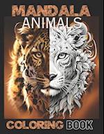 Mindful Coloring Book For Adults 50 Anxiety, Stress Relieving Mandala Animal Designs 8.5" x 11"