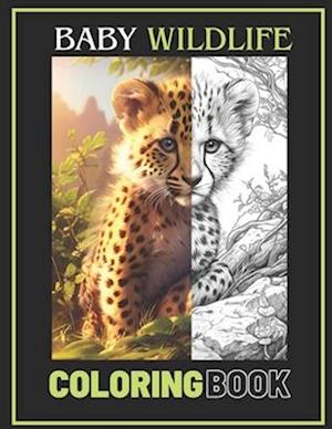 Baby Wildlife Coloring Book for Adults, Seniors, Teens, and Kids Ages 6+