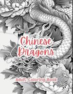 Chinese Dragons Adult Coloring Book Grayscale Images By TaylorStonelyArt