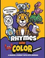 Rhymes and color - animals coloring book for kids from 4-8 years old.