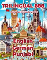 Trilingual 888 English German Punjabi Illustrated Vocabulary Book