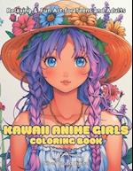 Kawaii Anime Girls Coloring Book