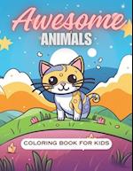 Awesome Animals Coloring Book