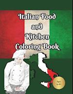 Italian Food and Kitchen coloring book