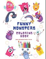 Funny Monsters Coloring book For children ages 3 to 10