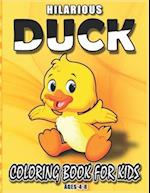 Hilarious Duck Coloring Book For Kids Ages-4-8