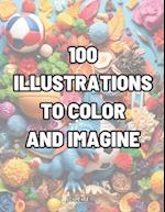 100 Illustrations to Color and Imagine