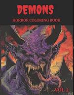 Demons Horror Coloring Book for Adults